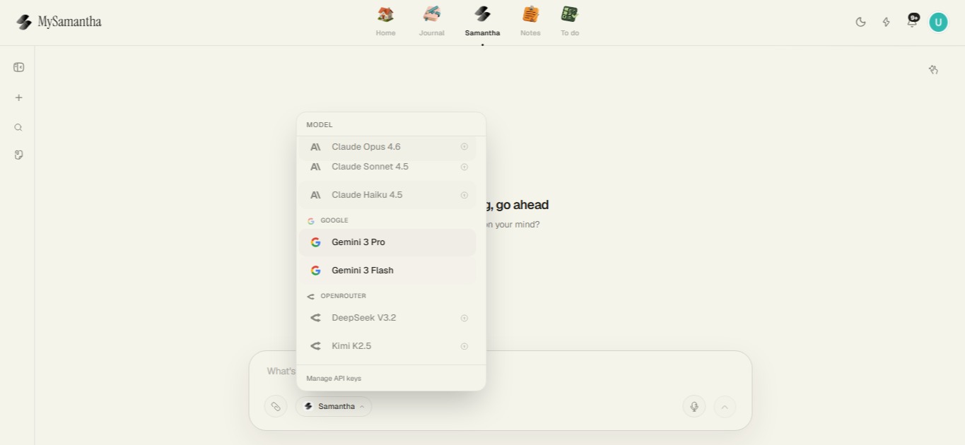 Model picker
