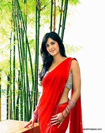 Katrina in red saree