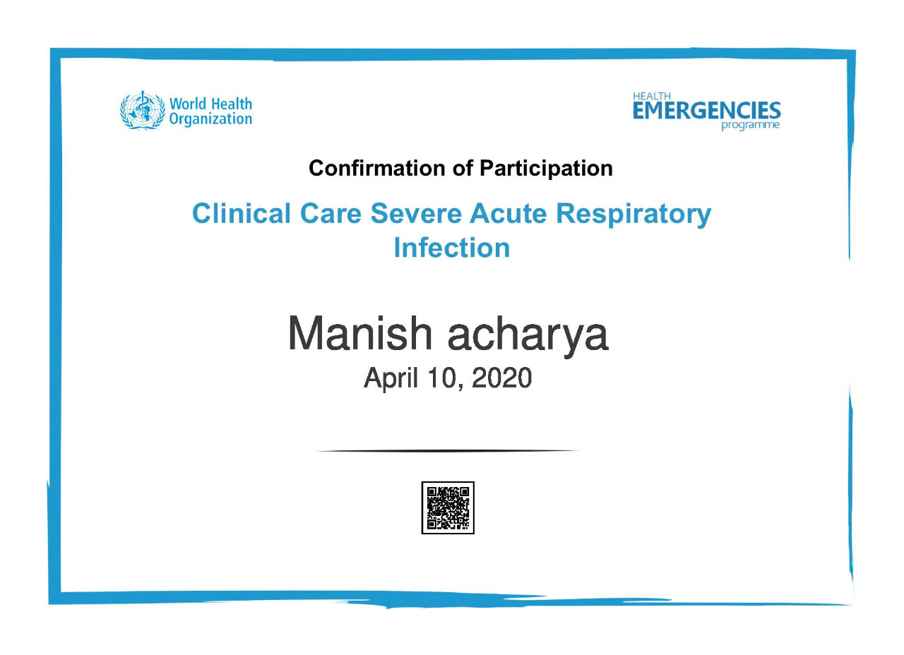WHO certification
