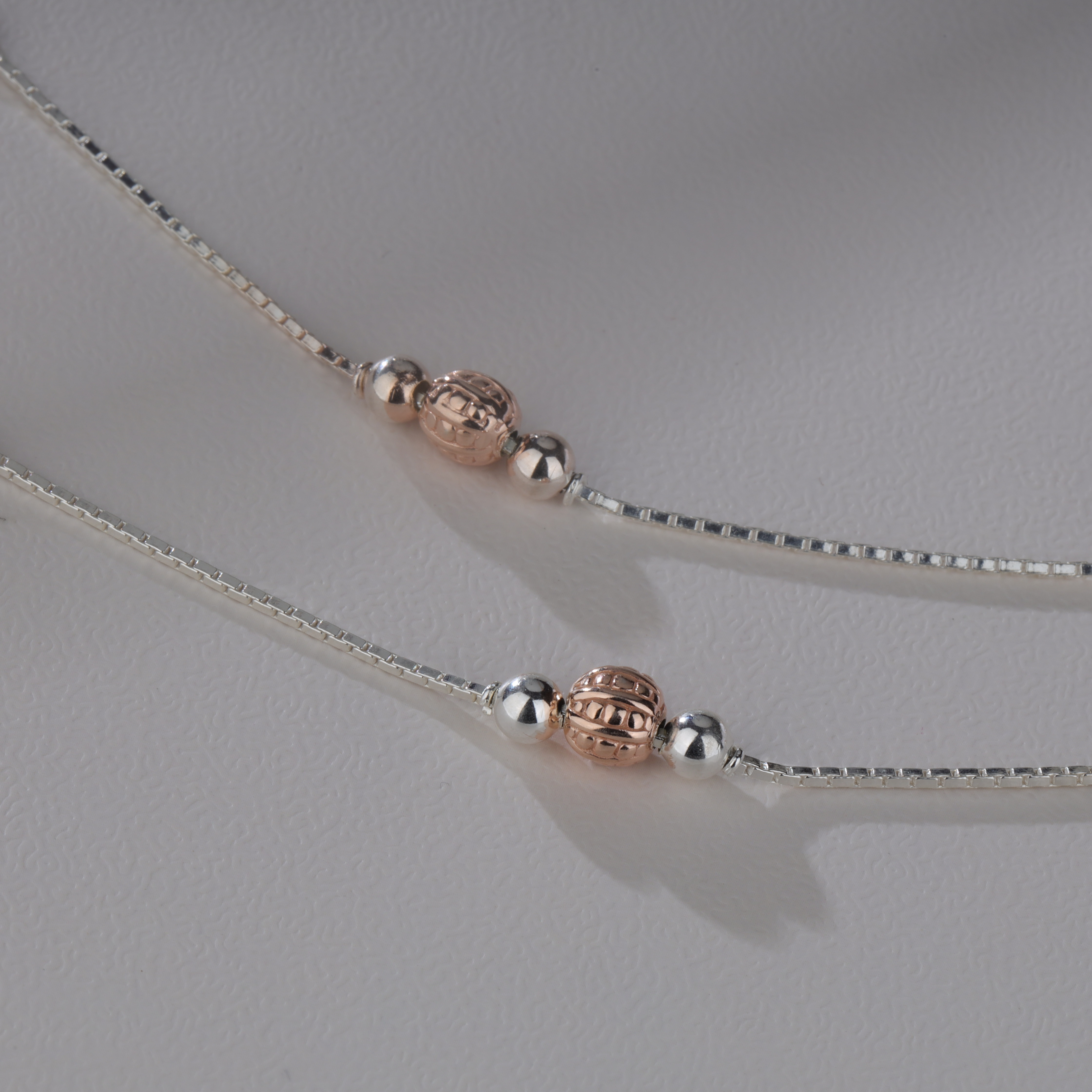Two Tone Adjustable Anklets