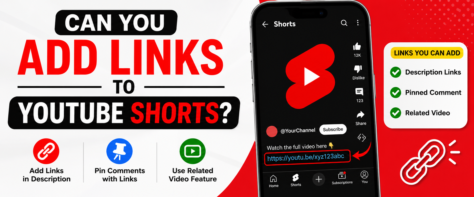 Can You Add Links to YouTube Shorts?