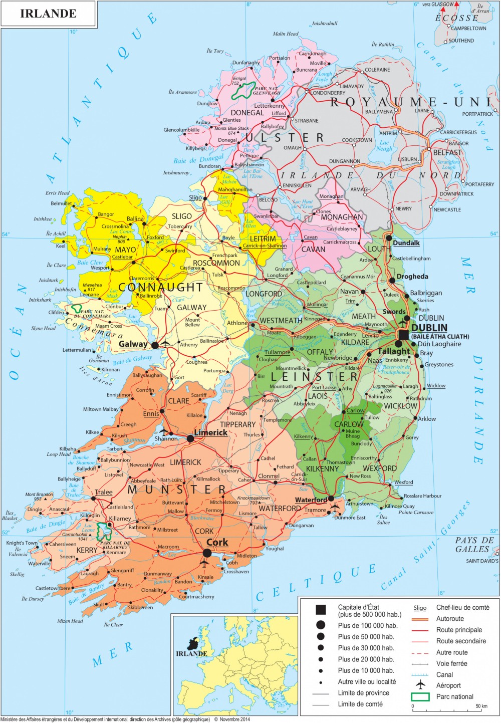 bản đồ nước Ireland