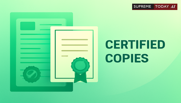 Admissibility of Green-Colored ROC Certified Copies in Court Proceedings