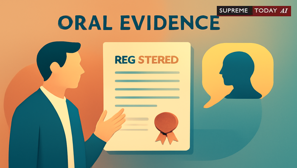 Admissibility of Oral Evidence Against Registered Deed Recitals Under Section 92 Evidence Act