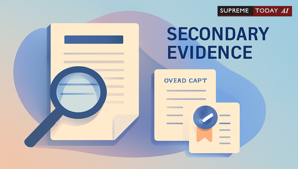 Admissibility of Order Copies as Secondary Evidence Under Indian Evidence Act Sections 63 and 65