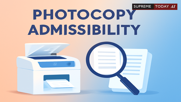 Admissibility of Photocopy of a Photocopy as Secondary Evidence Under Indian Evidence Act