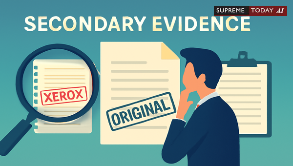Admissibility of Secondary Evidence: Marking Xerox Copies when Defendants Deny Originals