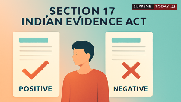 Evidentiary Weight of Positive and Negative Admissions under Section 17, Indian Evidence Act