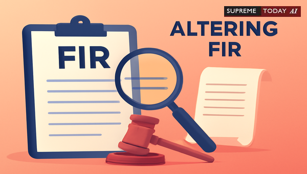 Can an FIR Be Altered After Registration? Rules for Modifications Under CrPC