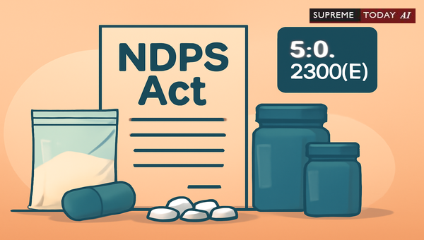 Analyzing Notification S.O. 2300(E) and Narcotic Drug Thresholds under the NDPS Act