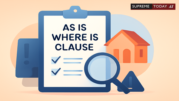 Buyer Risks Under 'As Is Where Is' Clauses in Property Auctions and Sales Agreements