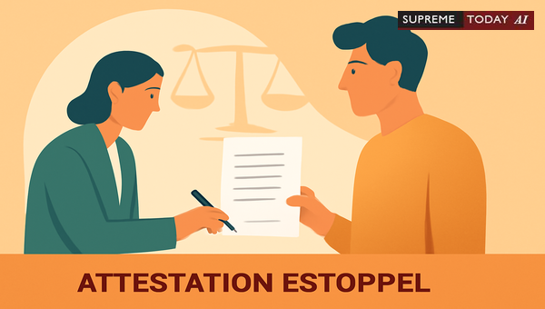 Does Mere Attestation of a Document Establish Estoppel in Respect of Void Instruments?