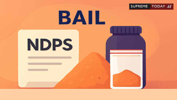 Bail Conditions Under NDPS Act Section 37 for Commercial Quantity MD Powder Cases