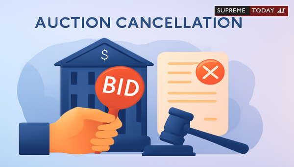 Can Banks Cancel an Auction After a Successful Bid Under the SARFAESI Act?