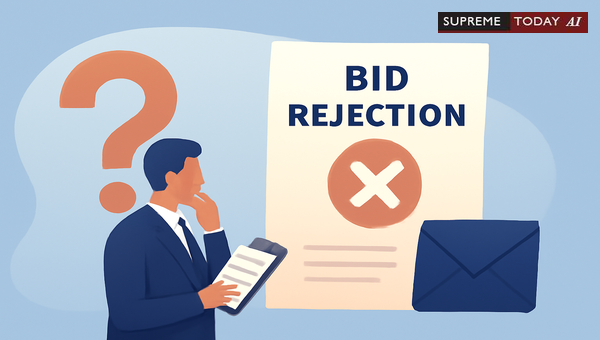 Bid Rejection Without Formal Notice: Can Informal Awareness Validate Procurement Decisions?