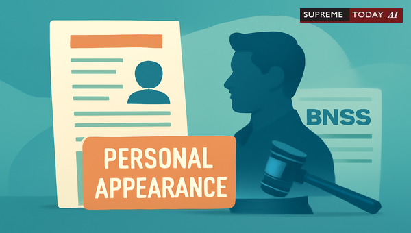 Notice to Accused Upon Cognizance Under BNSS and Personal Appearance Exemption Criteria