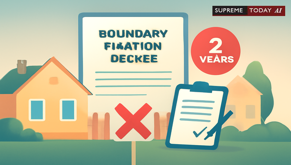 Two-Year Limitation Period for Execution of Property Boundary Fixation Decrees