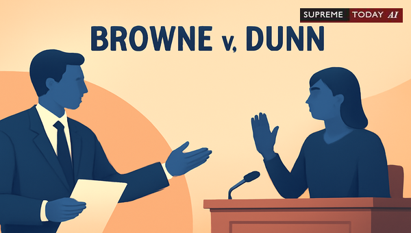 Browne v Dunn: Mandatory Cross-Examination Standards and Implicit Acceptance of Unchallenged Testimony