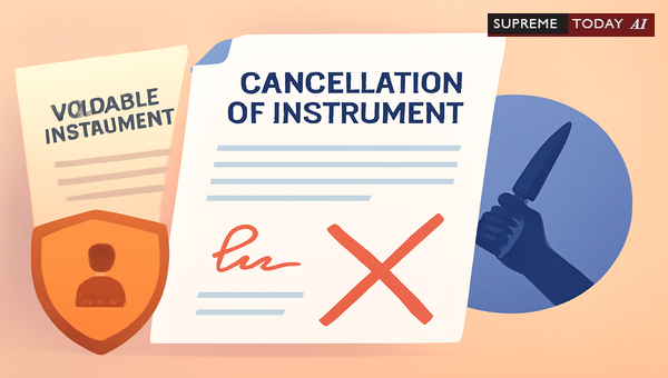 Canceling Void and Voidable Instruments under Section 31 of the Specific Relief Act 1963