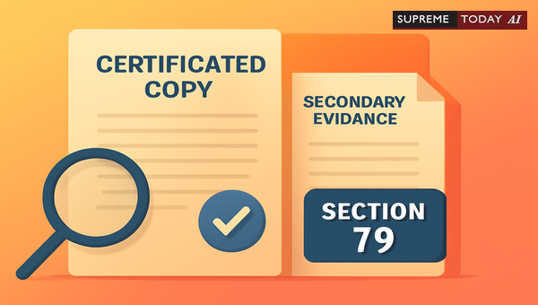 Admissibility of Certified Copies as Secondary Evidence Without Original Documents