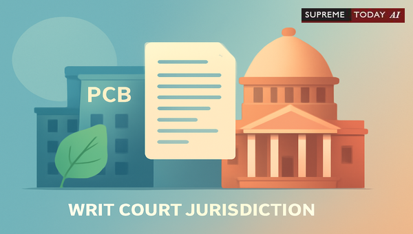 High Court Writ Jurisdiction Over Pollution Control Board Decisions and Statutory Orders