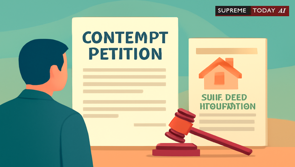 Challenging Sale Deeds in Contempt Proceedings: Can Court Orders Invalidate Property Transfers?
