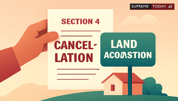 Challenging Section 4 Notifications under the Tamil Nadu Harijan Welfare Schemes Act