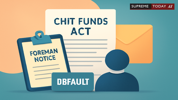 Chit Fund Foremen Recovery Proceedings Require Mandatory Prior Written Notice Under Section 33