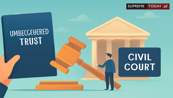 Civil Court Jurisdiction over Injunction Suits Against Unregistered Public Trusts
