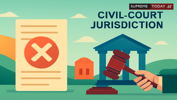 Civil Court Jurisdiction over Municipality Patta Cancellation: Legal Standards and Exceptions