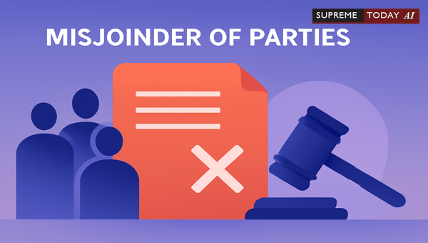 Can Civil Suits Be Rejected for Misjoinder of Parties: Judicial Principles and CPC Rules