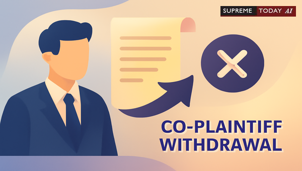Unilateral Co-Plaintiff Withdrawal: Procedural Requirements for Discontinuing Joint Civil Suits