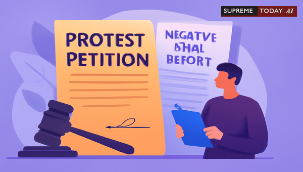 Complainant's Right to Free Copy of Negative Final Report for Protest Petition Filing