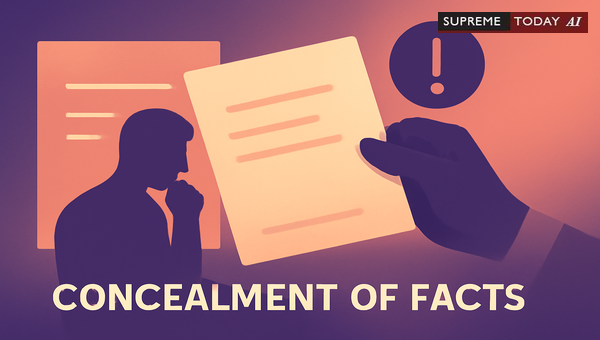 Consequences of Concealment of Material Facts in Civil Litigation and Suit Dismissal Risks