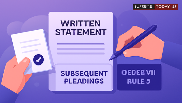 Consequences of Filing Subsequent Pleadings Without Court Leave Under Order VIII Rule 9 CPC