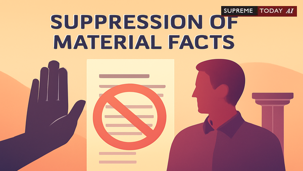 Consequences of Suppressing Material Facts in Indian Judicial Proceedings