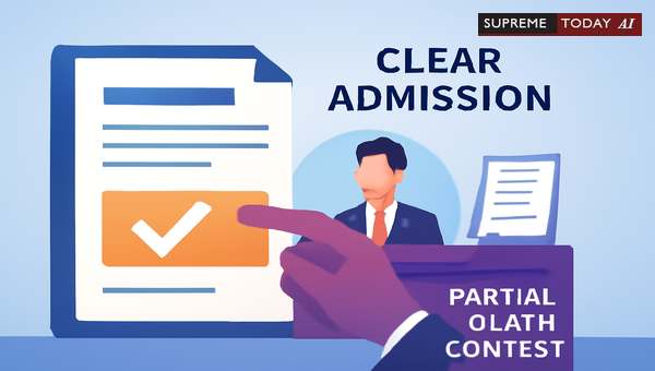 Does Partially Contesting a Claim Constitute Admission? Court Mandated Standards
