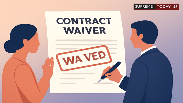 Does a Contract Admission Constitute Waiver Under Indian Law?