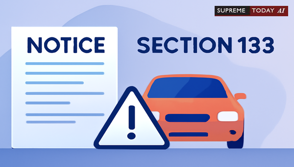 Can Conviction Under Section 133 of the Motor Vehicles Act Stand Without Proper Notice?