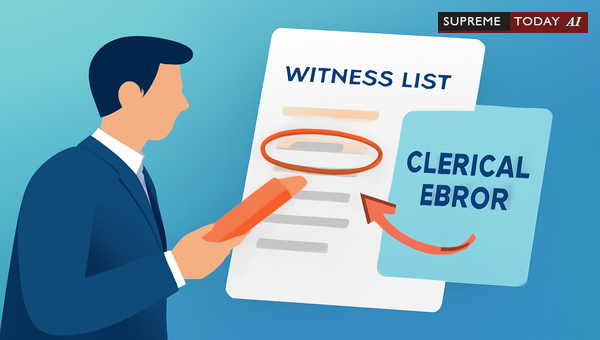 Can Prosecution Correct Clerical Errors in Witness Lists Under Indian Criminal Procedure Law