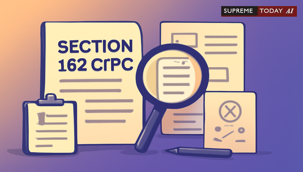 Admissibility of Investigating Officer Correction Reports under Section 162 CrPC