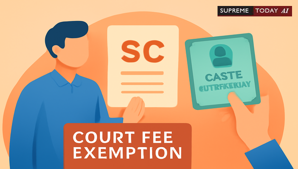 Court Fee Exemption Requirements for Scheduled Caste Litigants in India