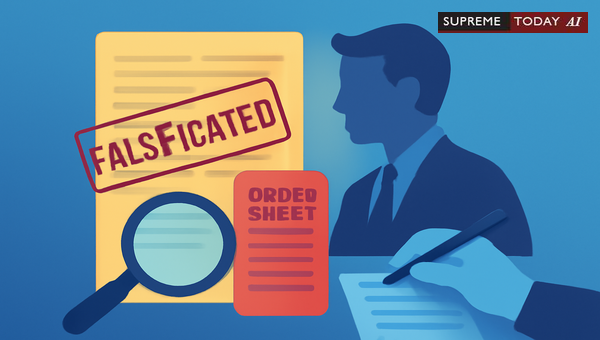 Criminal Consequences of False Entries in Court Order Sheets and Diaries
