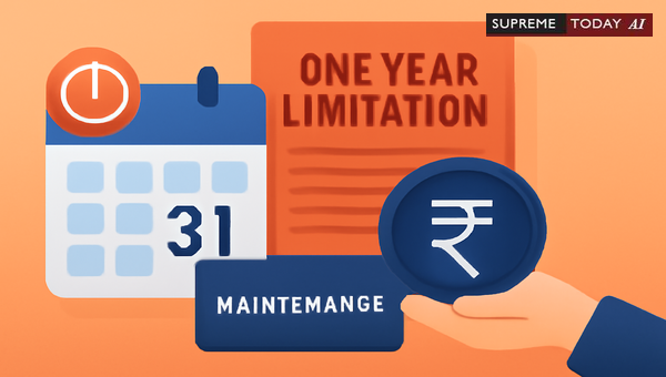 One-Year Limitation for Maintenance Recovery: Understanding CrPC Section 125(3) Proviso