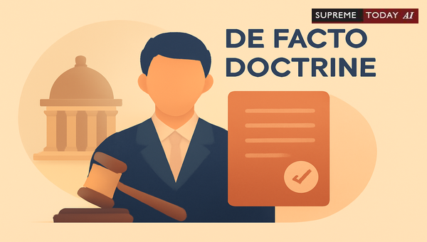 Applying the De Facto Doctrine to Uphold Official Acts Despite Appointment Irregularities