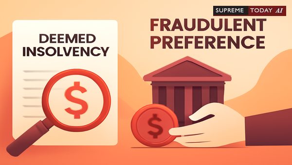 Fraudulent Preference Claims under IBC Section 43: Analyzing Deemed Insolvency Look-Back Rules