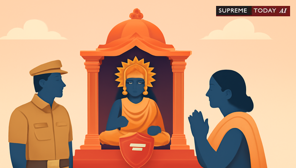 Is a Deity a Necessary Party in Temple Worship Rights Injunction Suits?