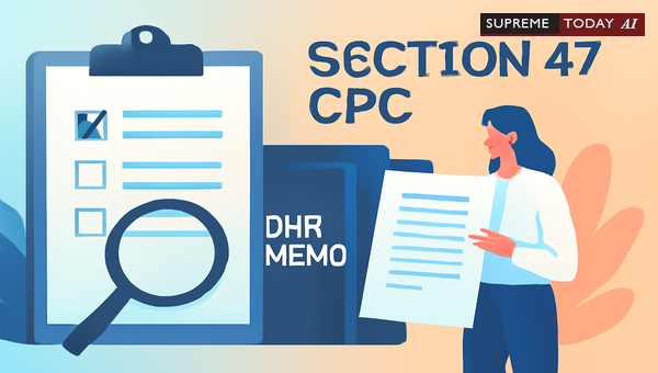 Can DHR Close Execution Petition via Memo During Pending Section 47 CPC Objections?
