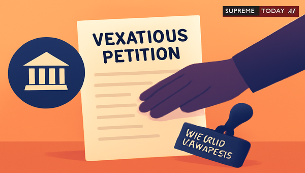 Penalizing Vexatious Petitions Before Revenue Authorities Through Summary Dismissal and Costs