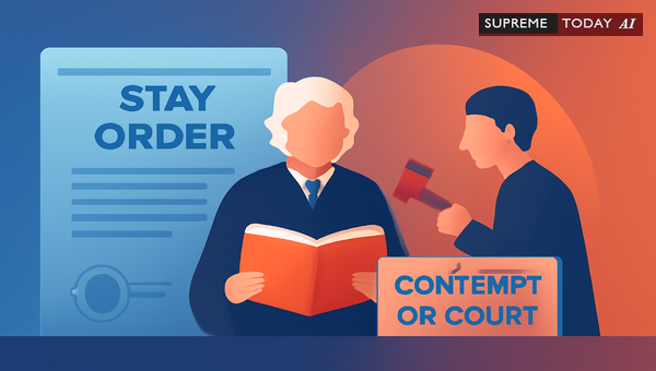 Consequences of Disobeying Appellate Stay Orders and Risks of Contempt of Court Proceedings
